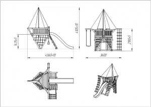 Детская игровая площадка-корабль Фортуна