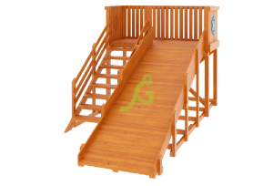 Деревянная зимняя горка Snow Fox, скат 4 м