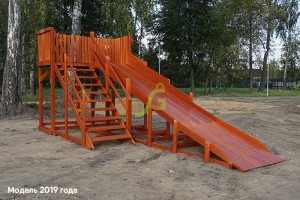 Детская деревянная зимняя горка Snow Fox, скат 5,9 м