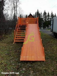 Детская деревянная зимняя горка Snow Fox, скат 5,9 м