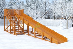 Зимняя горка Снежная Лиса, скат 8 м