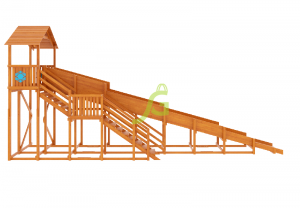 Зимняя горка Snow Fox (Домик), скат 10 м