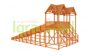 Зимняя горка Снежная Лиса Макси, скат 10 м