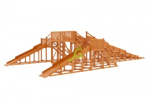 Зимняя горка Снежная Лиса, 4 ската