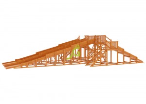 Зимняя горка Снежная Лиса, 4 ската