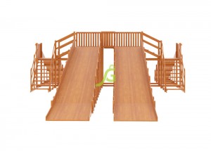 Зимняя горка Снежная Лиса, 4 ската