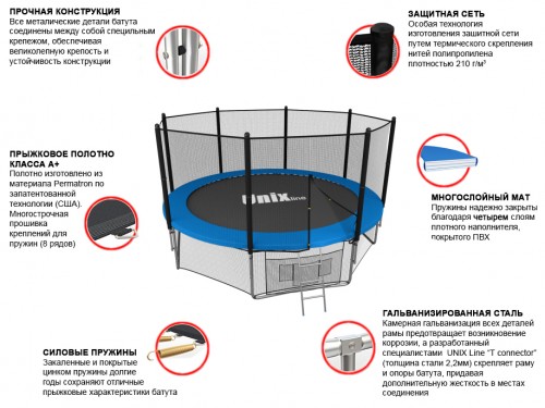 Батут UNIX line 12 ft outside