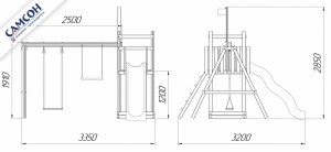 Детская деревянная игровая площадка 1.0-й Элемент