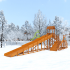 Зимняя деревянная горка "Snow Fox 12 м" с двумя скатами