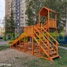 Зимняя деревянная горка "Snow Fox 12 м" с двумя скатами