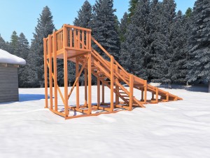 Зимняя горка горка Снежная лиса 10