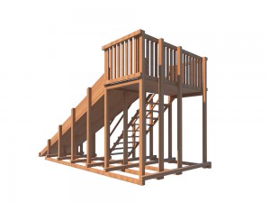 Детская заливная горка Снежная Лиса 6