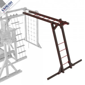 Рукоход деревянный с металлическими перекладинами