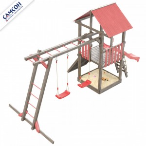 Детская деревянная площадка Сибирика с рукоходом