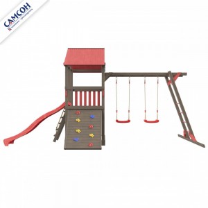 Детская деревянная площадка Сибирика с рукоходом