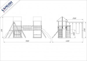 Детская деревянная площадка 1.1-й Элемент Сет 4-9 Элемент