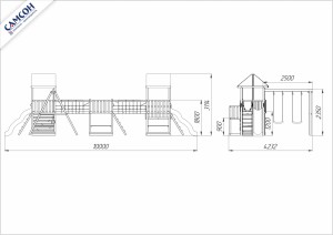 Детская деревянная площадка Сет 6-1-2Б Элемент
