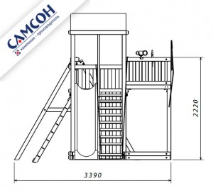 Детская деревянная площадка Баунти Корабль