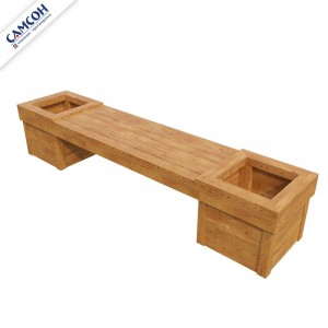 Скамейка с вазонами 