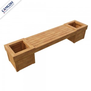 Скамейка с вазонами 