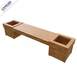 Скамейка с вазонами 