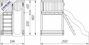 Детская деревянная площадка 1-й Элемент